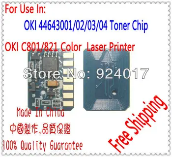 

For Oki C801 C821 C801N C801DN C821N C821DN Color Printer Toner Chip,For Okidata 44643001 44643002 44643003 44643004 Toner Chip