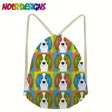 Собака породы Бигль сумка на шнурке Сумка для бега для плавания пеших прогулок для женщин и мужчин подростков рюкзак с рисунком собаки сумки с ручками mochilas mujer
