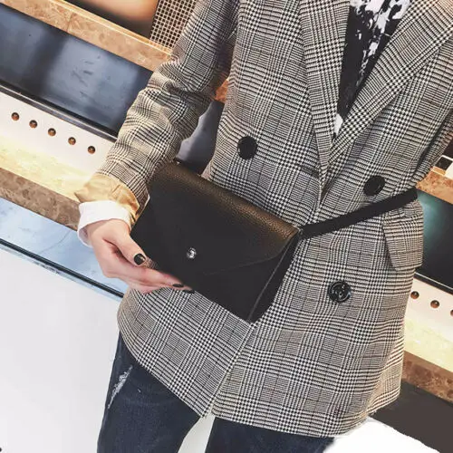 

Women Travel Waist Fanny Pack Money Belt Wallet Holiday Mini Bum Bag Pouch Ladies Solid PU Leather 2019
