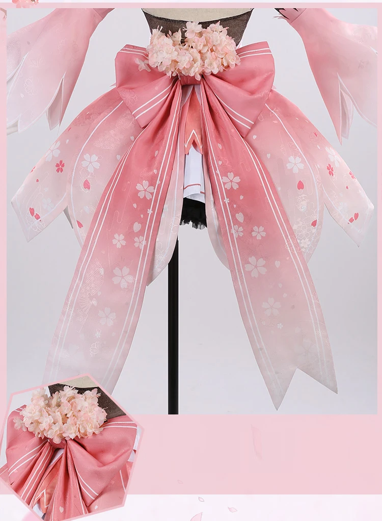 Новинка VOCALOID Хацунэ Мику косплей костюм Сакура Мику розовое платье Лолиты костюмы на Хэллоуин для женщин аниме одежда наряды cos
