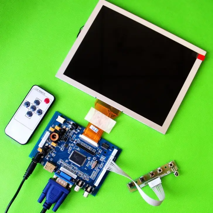 

8" AT080TN52 800x600 Display DIY LCD Monitor For Raspberry Pi ARM Audio Board HDMI VGA AV Audio Input