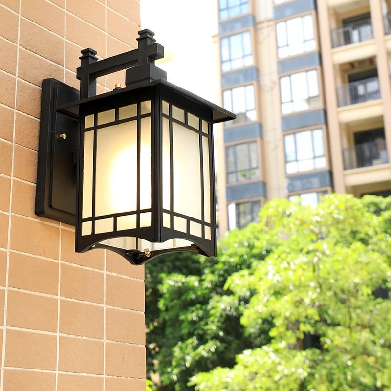 Chinese Power Wall Lantern Light Lamp Outdoor Garden Weatherproof led
