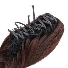 Горячая 60-64 см длина плетеный синтетический хвост для волос рыбий хвостик Женская Сережка в правой пони хвост с эластичный шнур верёвка