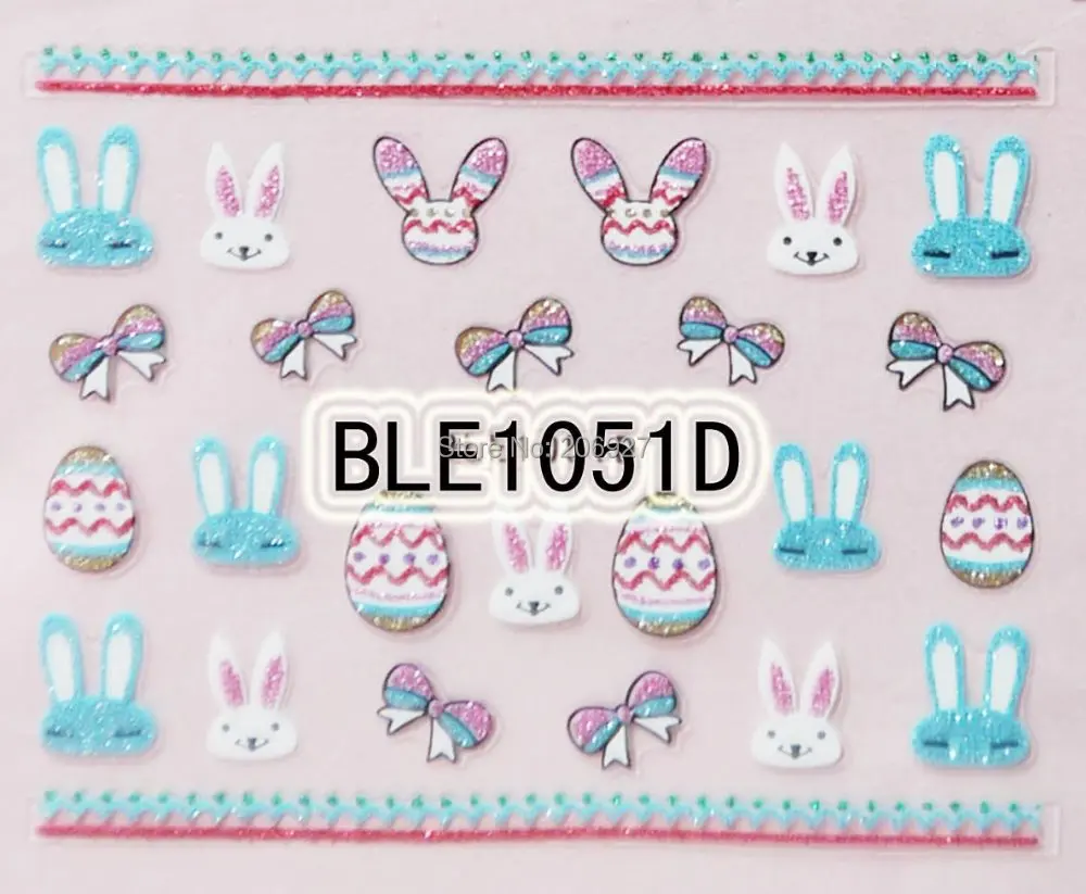 Buy 2PCS BLE1051D Nail Art Cute Cartoon Easter Sticker