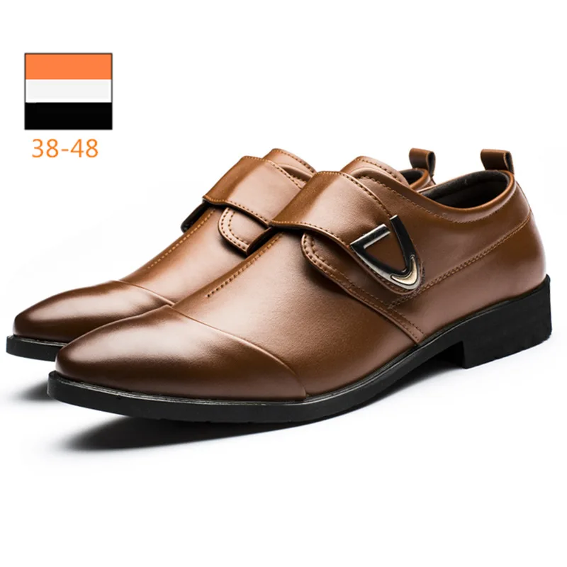 Модная обувь в британском стиле; деловая модельная мужская кожаная обувь; очень большой код