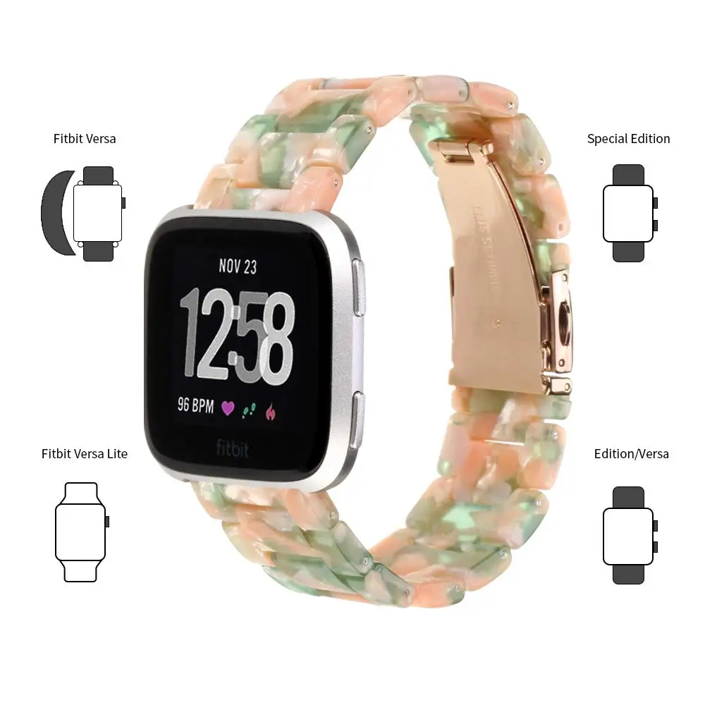 

Lightweight Resin Watch Bands for Fitbit Watch Versa/Versa Metal Buckle Wristband Replacement For Fitbit Series