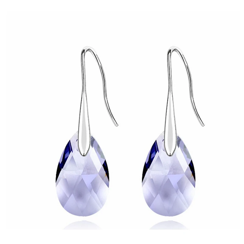 Стразы серьги в форме капли воды женские модные украшенные кристаллами от Swarovski