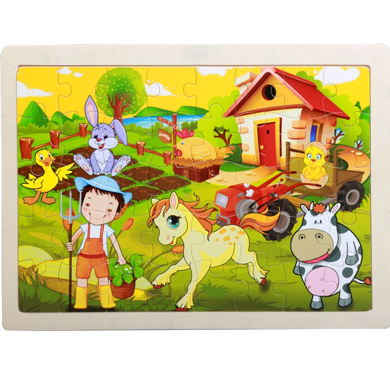 

Single Sale MP253 Wood Small ranch Puzzle Toys For Children educational toy wooden toy Educational Toys Intelligence
