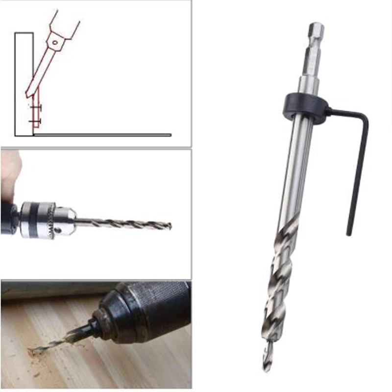 2019 Household 1/4 Hex Twist Step Drills Bits Set For Kreg Pocket Hole Drill Jig Guide 3/8" Hand Tools Special Accessories |