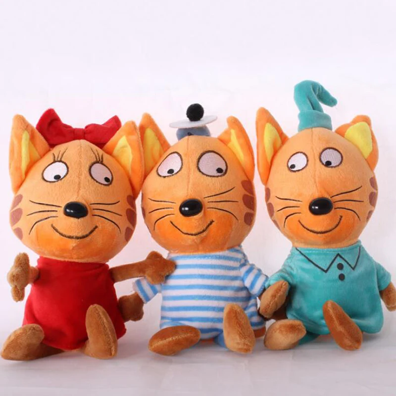 Русский мультфильм три котёнка счастливые котята кошка мягкие плюшевые игрушки мягкие животные кошка игрушка кукла Детская