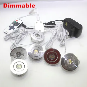 

6pcs/Set LED Cabinet lamps 2W DC12V Spot Light LED Downlights for Bedroom Bookroom Showcase Cupboard Indoor Lighting Puck light