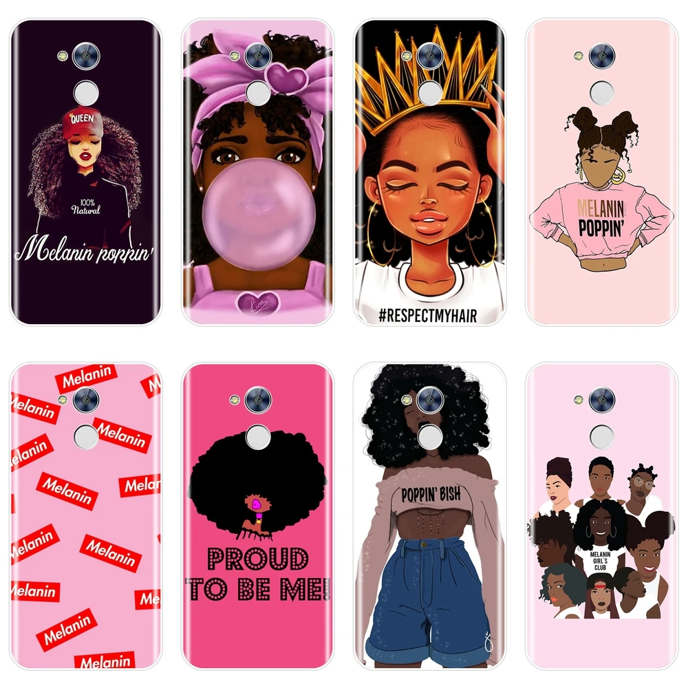 

Melanin Poppin Back Cover For Huawei Honor 4C 5C 6C 6A Pro Soft Silicone Case For Huawei Honor 6 5A 4X 5X 6X 6A Phone Case