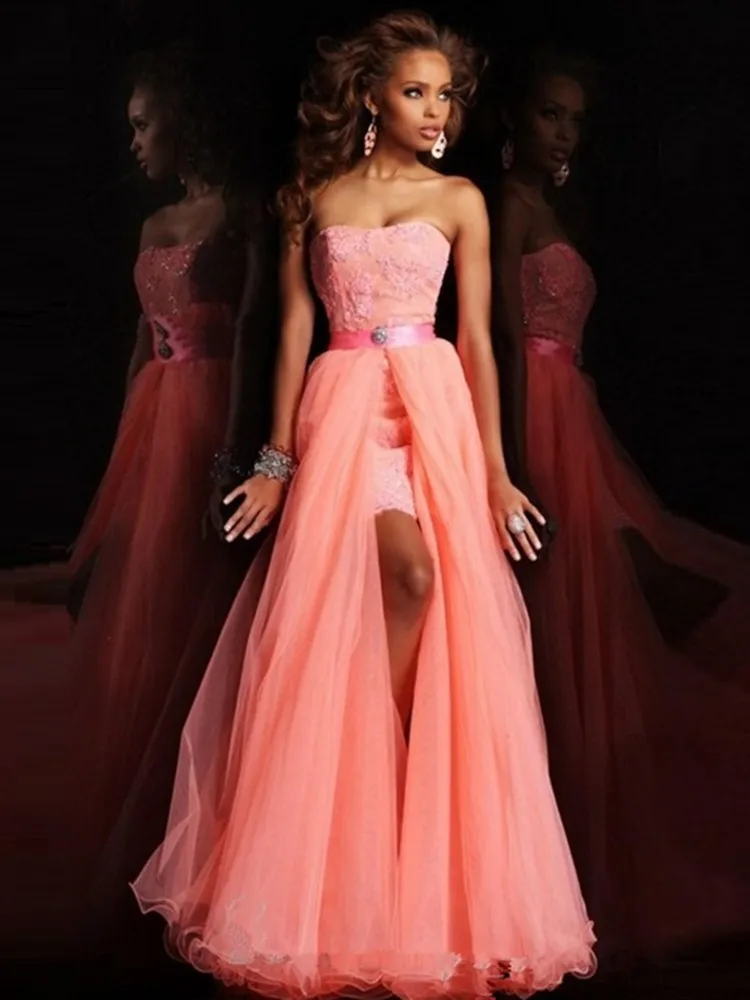 gown with removable skirt
