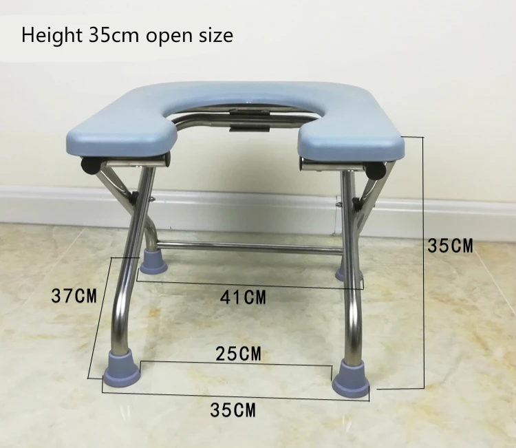 Складной горшок стул бытовой пожилых и беременных женщин моющийся комод стул портативный нескользящий из нержавеющей стали табурет для горшка