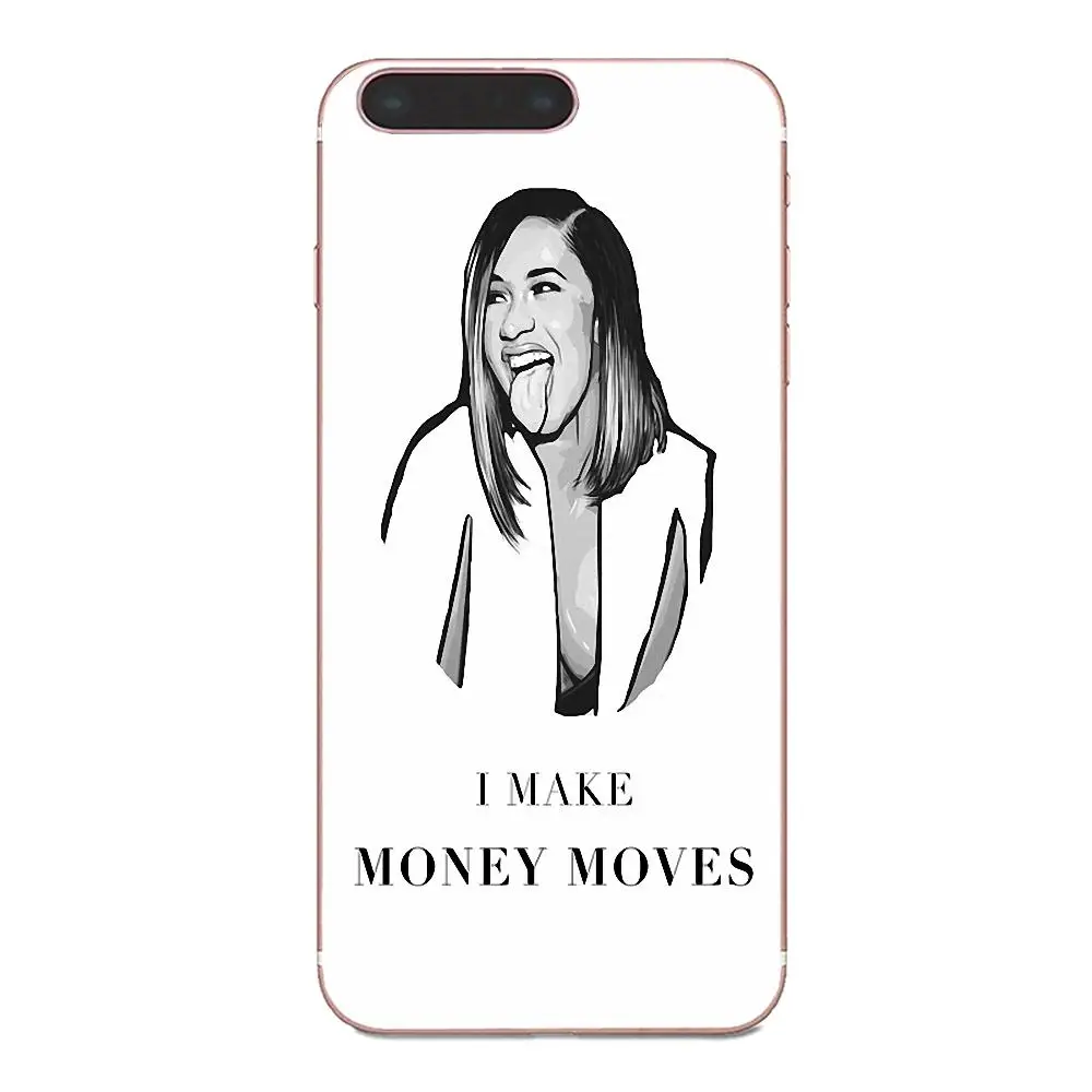 Мягкие термополиуретановые Чехлы для мобильных телефонов Funny Girl Cardi B Galaxy Alpha Core Note