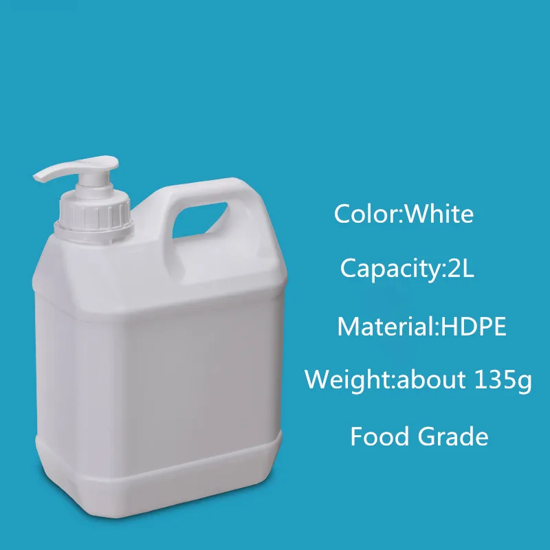 Пустой дозатор жидкого мыла портативный насосный дозатор пластиковый спрей бутылка шампунь лосьон пена контейнер для воды 250 мл/500 мл/1000 мл - Цвет: 2L white