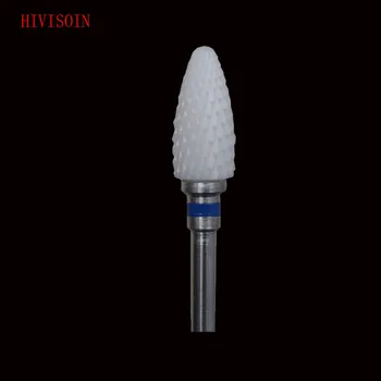 

15Pcs- White Zirconia Ceramic Dental Lab Burs - Bullet Shape -Cross cut (4501.060)