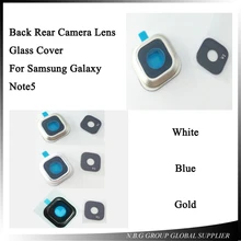 100 шт./лот для samsung Galaxy Note 5 N920 оригинальная задняя Камера объектив Стекло крышка кольцо+ рамка держатель с Стикеры клей