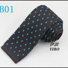 Мужские Коричневый трикотажный галстук/в форме сердца Lake Blue Dot Pattern/Ретро Стиль модные подростки галстук