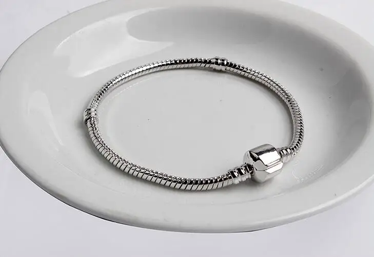 

Hot New Arrival Basic Snake Chain Bracelets for Women Charm Beads Fit European DIY Bracelets & Bangles Original Jewelry Pulseras