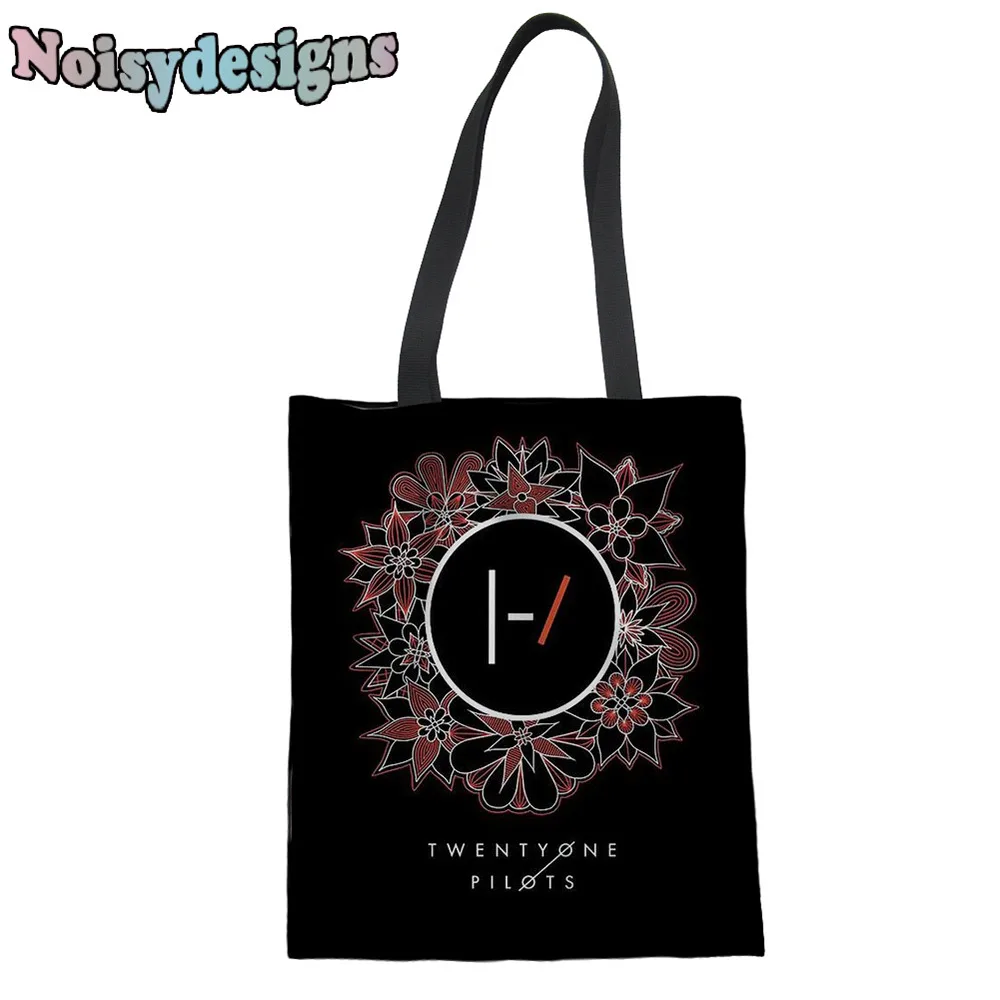 

3D Fashion Twenty One Pilots Cartoon Printed Tote Shoulder Shopping Handbag Bag Teenage Girls Top-handle Bags Ladies Handbags