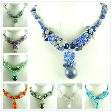 Естественный неправильной формы аметисты Кварц из оникса лазурит флюорит гравий камень бисерное ожерелье для женщин бохо колье мощное ювелирное изделие