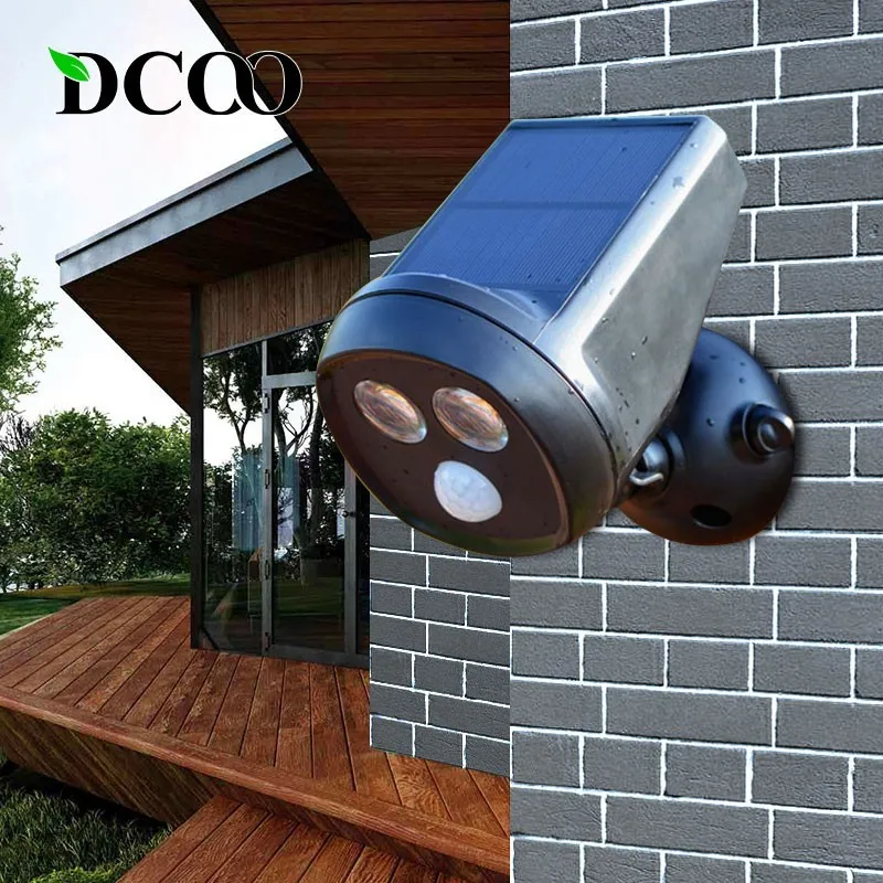 DCOO 2LED ультра яркий Точечный светильник с датчиком движения всепогодный беспроводной на батарейках уличный светильник безопасности для стены сада