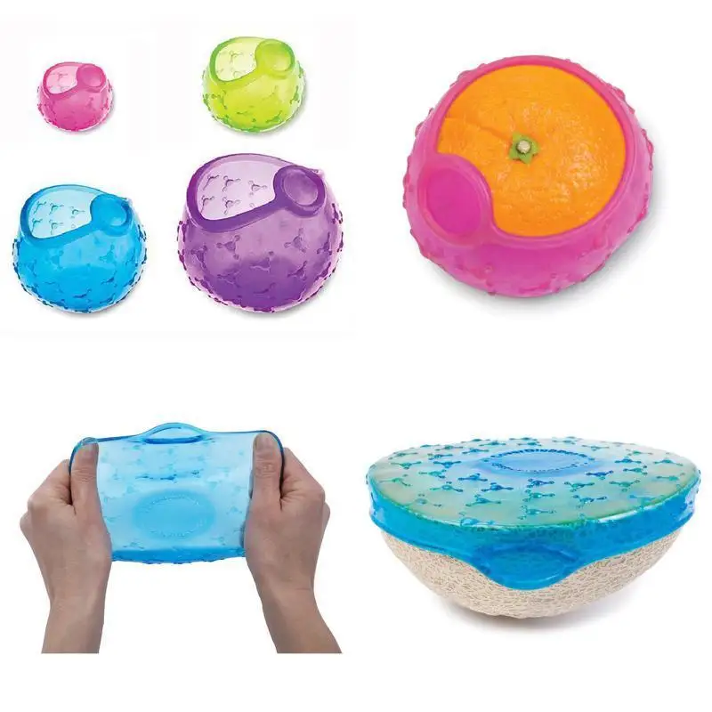 Buy 4 Pcs /set Reusable Stretchy Food Covers and