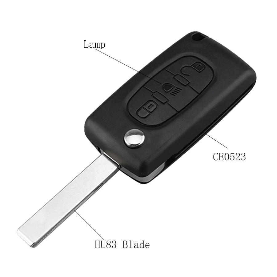 

3Buttons Folding Flip Remote Key Case For CITROEN C2 C3 C4 C5 C6 C8 XSARA PICASSO Car Key Shell HU83 Blade CE0523 No LOGO