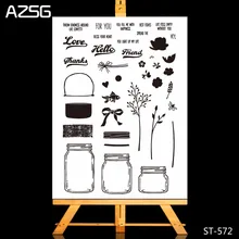 New Arrivel Vases and Flowers Clear Silicone Stamp/Seal for DIY Scrapbooking/photo Album Decorative Stamp Sheets