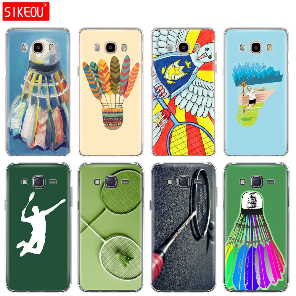 silicone cover phone case for Samsung Galaxy J1 J2 J3 J5 J7 MINI 2016 2015 prime Sport Badminton Art | Мобильные телефоны и