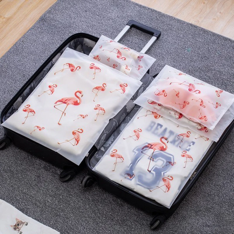 

Transparent Cosmetic Bag Flamingo Travel Women Makeup Case Zipper Make Up Bath Organizer Storage Pouch Toiletry Wash Beauty Box