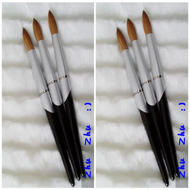 

2018 Round Sharp Nail Tool Black Handle #10#12#14#16#18#20#22#24 Pure Kolinsky Professional Painting Nail Acrylic Brush 1pcs