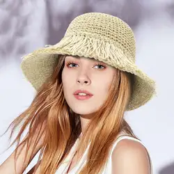 2019 новая Солнцезащитная шляпа для женщин, модная соломенная шляпа ручной работы, уличная пляжная шляпа, модная широкая боковая