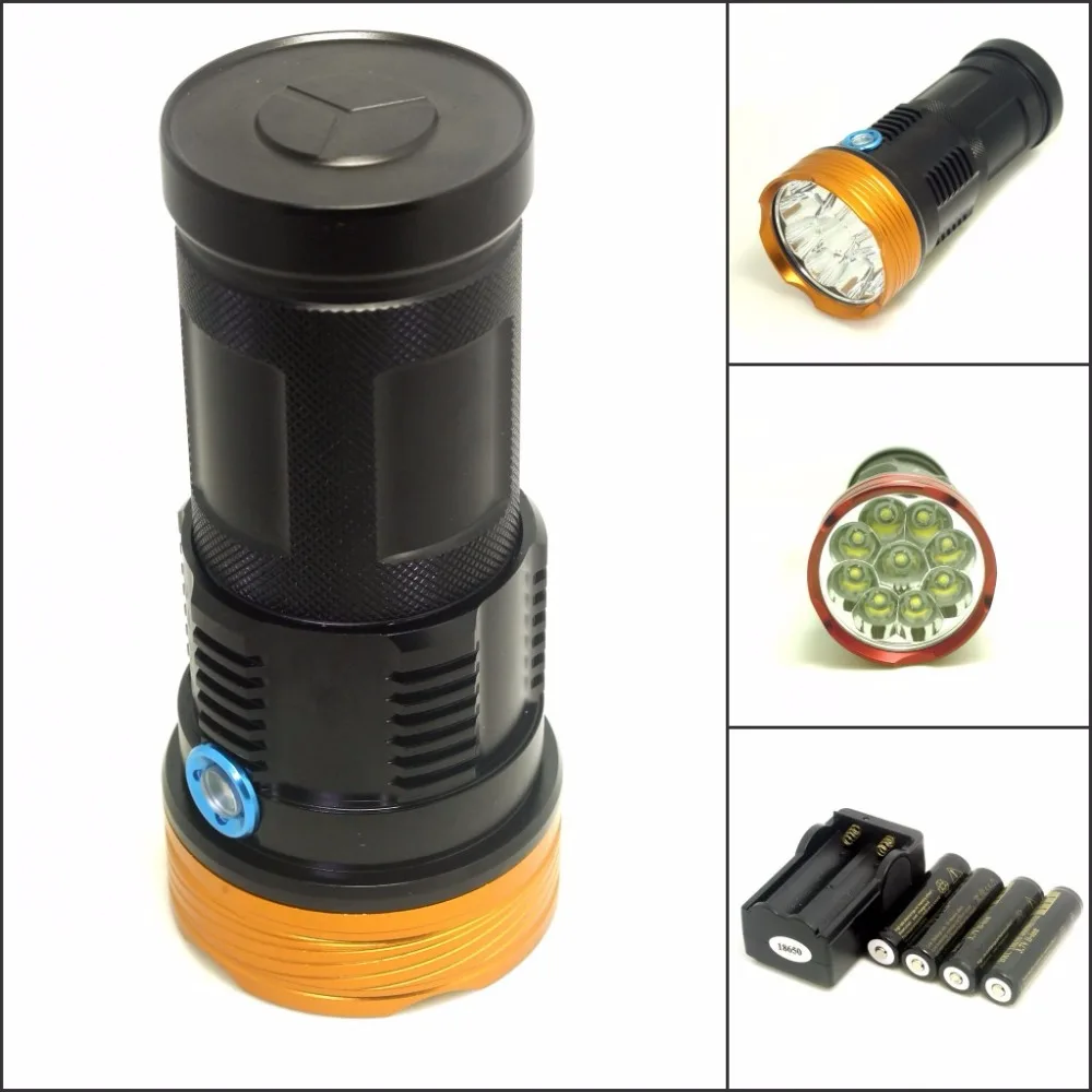 Король-светодиодный фонарик Tinhofire 9T6 15000 люмен 9 светодиодов CREE XM-L T6 для кемпинга