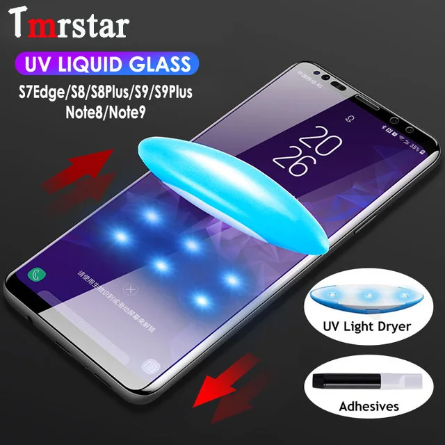 2018 UV Glue Screen Protector For Samsung Galaxy S7 Edge S8 S9+ Plus