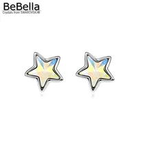 BeBella пентаграмма звезда серьги гвоздики с кристаллами от Swarovski оригинальные модные украшения для женщин девочек Рождественский подарок