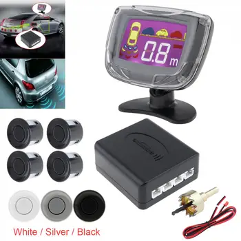 

Waterproof Universal 4 Sensors Car Parking Sensor Auto Parking Assistance System with LCD Display Monitor -3 Optional Colors