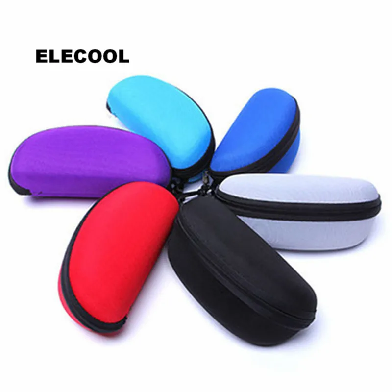 

ELECOOL Zipper Eye Glasses Case Sunglass Protector Storage Organizer Holder Travel Spectacle Box with Belt Clip Cosmetic Tool