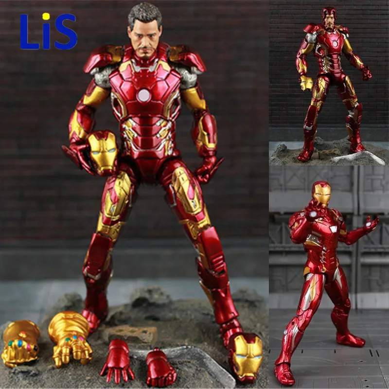 Новые горячие TheAvengers IronMan фигурка модель 20 см MK42 MK43 кукла Железный человек ПВХ игрушечная фигурка acgn Brinquedos аниме детские игрушки