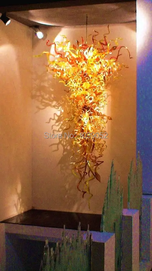 

New Arrival Long Big Size Hand Blown Glass Modern Chandelier