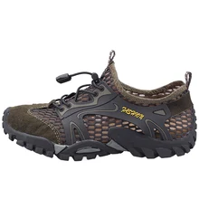 Хит, Мужская дышащая сетка, водонепроницаемая походная обувь, для альпинизма, треккинга, болотного плавания, Нескользящие, износостойкие кроссовки для мужчин