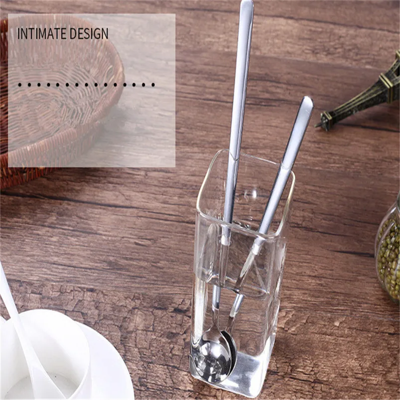 Coffee Latte Spoon Food Grade Stainless Steel Long Handle Glass Ice Cream Sundae Tea Spoon Kitchen Tableware R08 (7)