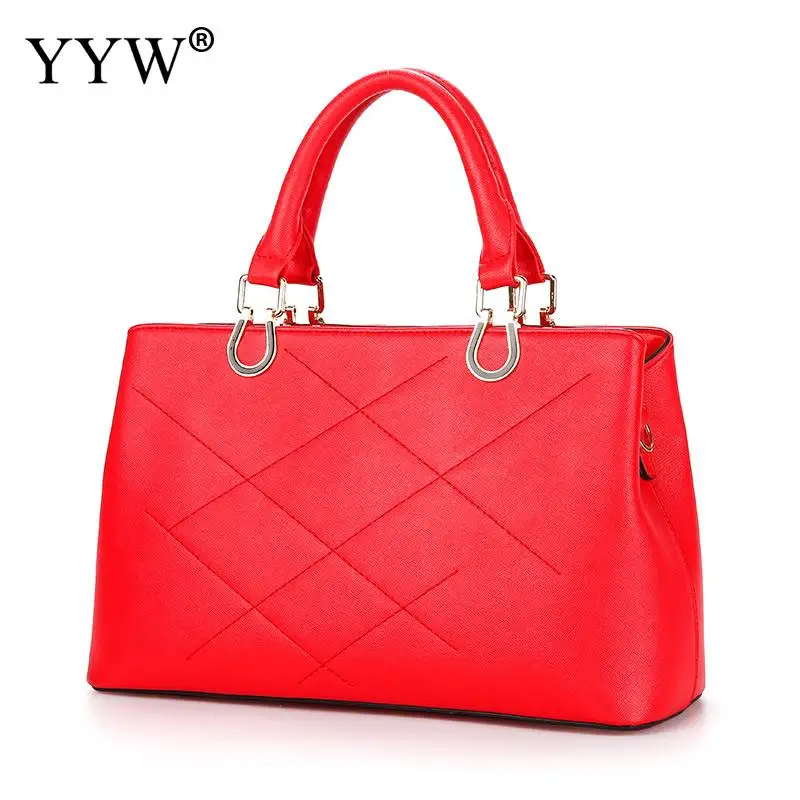

2017 New Design PU Leather Shoulder Bags Luxury Tote Waterproof Ladies Large Hand Bags Solid Female Designs Handbag