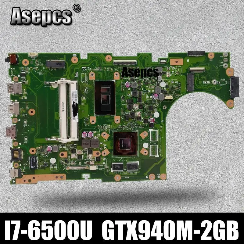 Asepcs X756UB MAIN_BD./I7-6500U GTX940M-2GB DDR3 Материнская плата Asus X756U X756UXM K756U X756UB Материнская плата ноутбука тест проведен