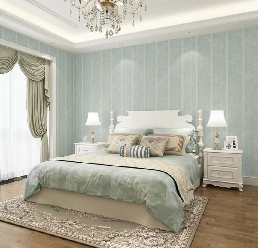 Beibehang 8D трехмерные нетканые европейские обои Дамаск светло-голубой спальня гостиная экологические обои