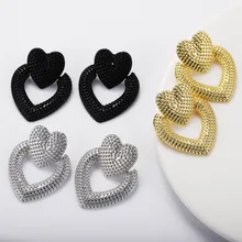 Miwens 2019 New Black Maxi Drop Dangle Earrings Women Geometric Romantic Cute Statement Earring Wholesale Jewelry Bijoux A287