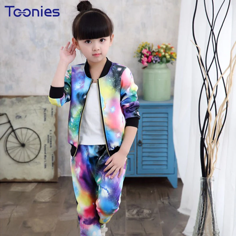 

Zipper Children Suits Fashion Stars Pattern Pants Suit 2018 Spring Autumn Boys Clothing Sets High Quality Girl Casual Sportswear