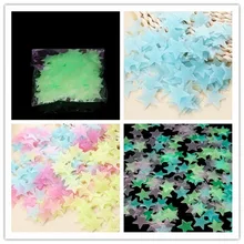 100 шт./пакет 3 см светящиеся Стикеры-звезды спальня диван флуоресцентная живопись игрушка ПВХ наклейки светится в темноте игрушка для детская игрушка