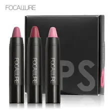 Focallure 3pcs/Set Makeup Lip Kit Long Lasting Matte Lipstick Pro Women Lipstick Sexy Moisturize Lips Makeup Lipgloss Pigment